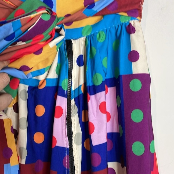 TOV Los Angeles | Women’s Colorful Tie Waist Front Zip Maxi Skirt Size 40 US 6-8 - Picture 4 of 8